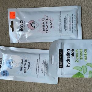 Three facial masks